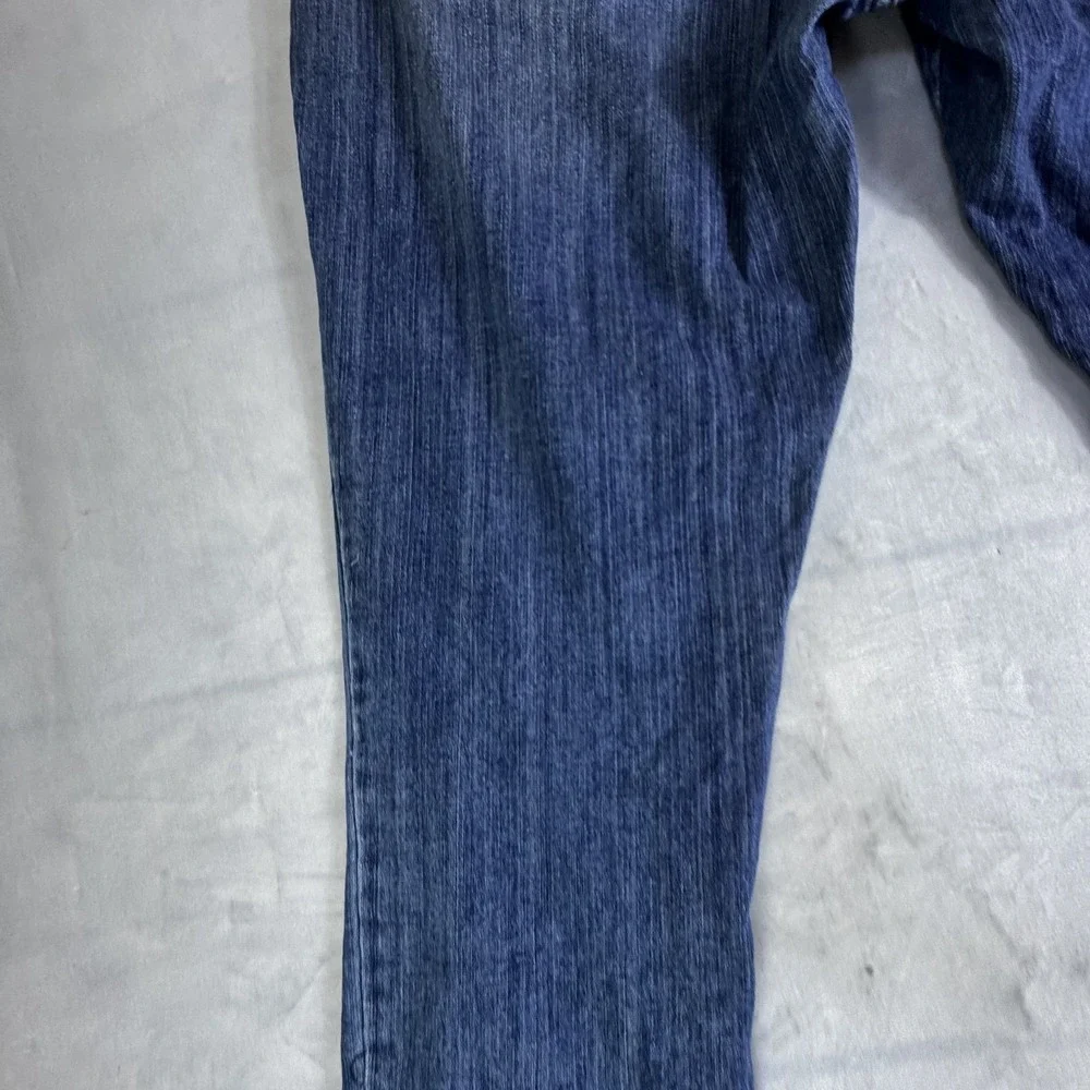 Liz Claiborne Womens Boyfriend Skinny Jeans Blue Whiskered Denim 5-Pocket 12